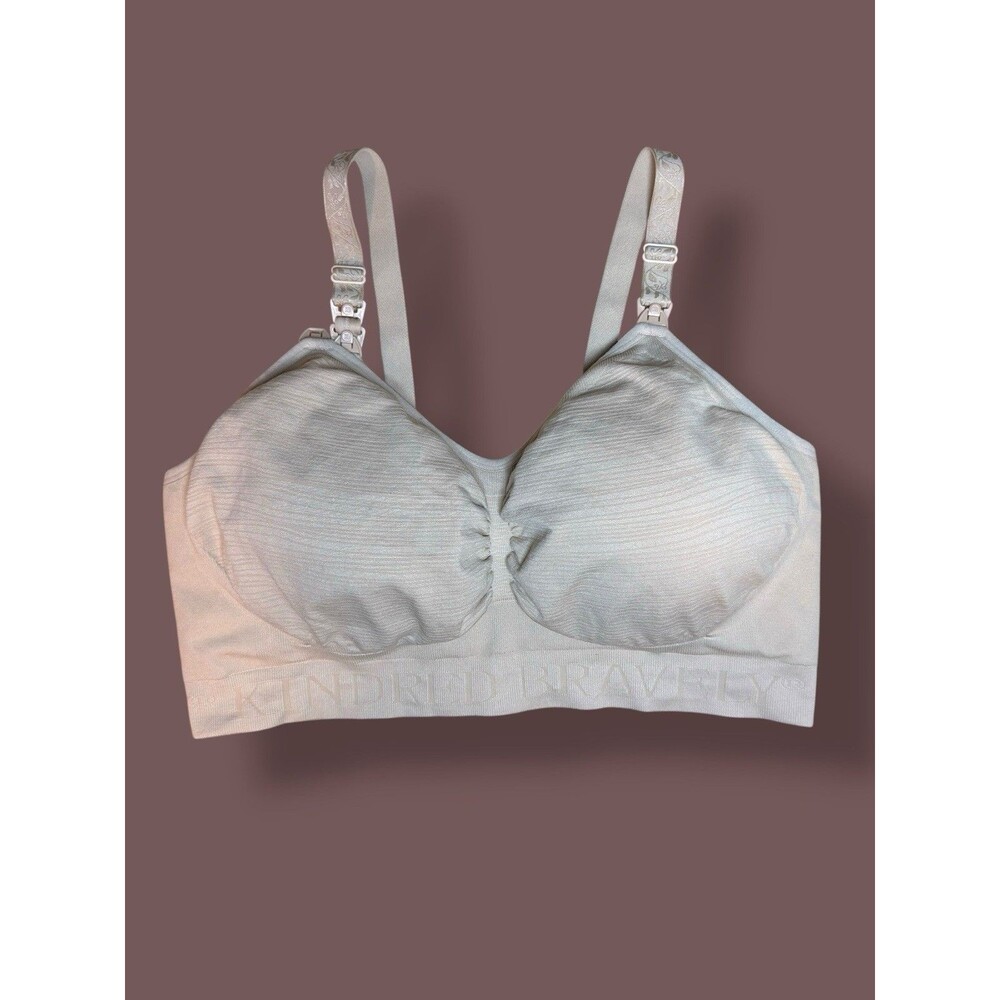 Kindred Bravely Sublime Hands-Free Pumping & Nursing Bra Size Large Busty Beige